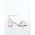 Lacasa fehér női magassarkú szandál ökológiai bőrből, 5 - Kalapod.hu