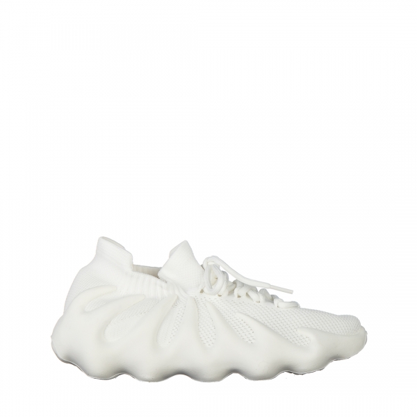Dioma fehér női sportcipő textil anyagból, 2 - Kalapod.hu