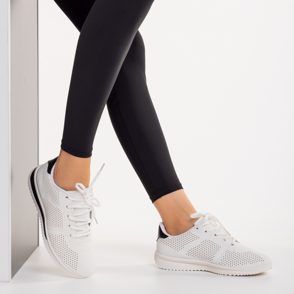 Zolla fehér és fekete női sportcipő, műbőrből készült - Kalapod.hu
