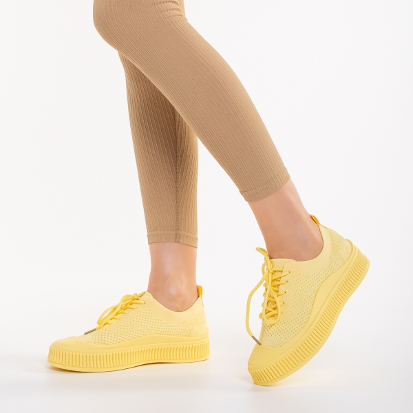 Stere sárga női tornacipő, textil anyagból - Kalapod.hu