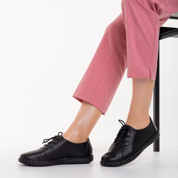 Leondra fekete alkalmi női cipő, műbőrből készült, 3 - Kalapod.hu