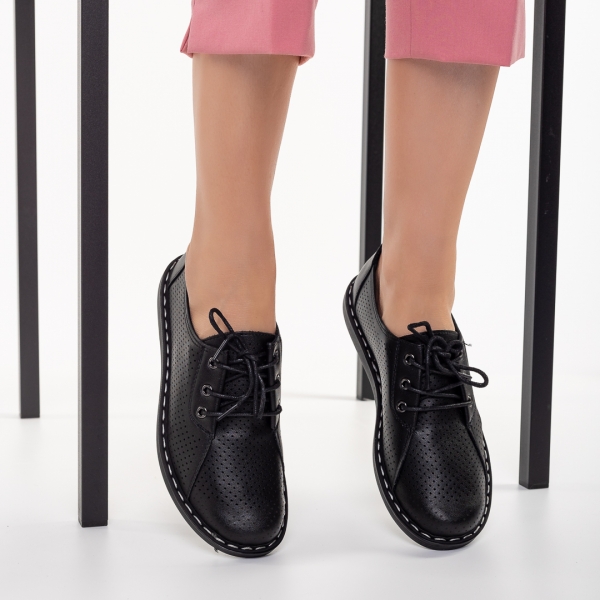 Leondra fekete alkalmi női cipő, műbőrből készült, 5 - Kalapod.hu