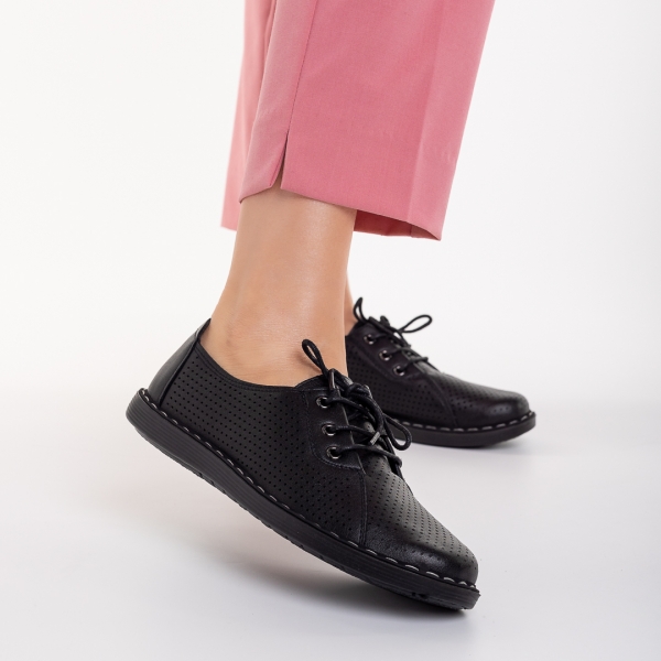 Leondra fekete alkalmi női cipő, műbőrből készült, 6 - Kalapod.hu