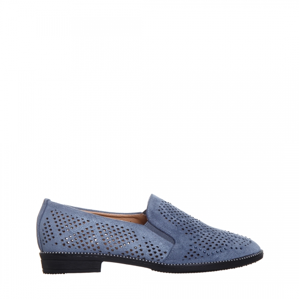Aubrie kék női espadrile, textil anyagból készült, 2 - Kalapod.hu