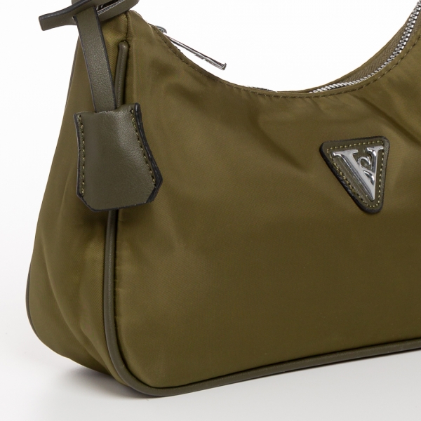 Elfreda zöld női táska, textil anyagból készült, 4 - Kalapod.hu