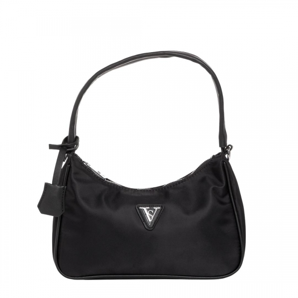 Elfreda fekete női táska, textil anyagból készült, 3 - Kalapod.hu