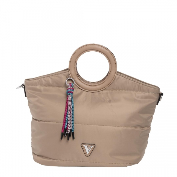 Aluma khaki női táska, textil anyagból készült, 3 - Kalapod.hu
