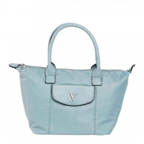 Bernadette világos kék női táska, textil anyagból készült, 3 - Kalapod.hu
