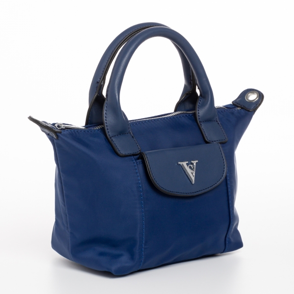 Empedonika kék női táska, textil anyagból készült, 2 - Kalapod.hu
