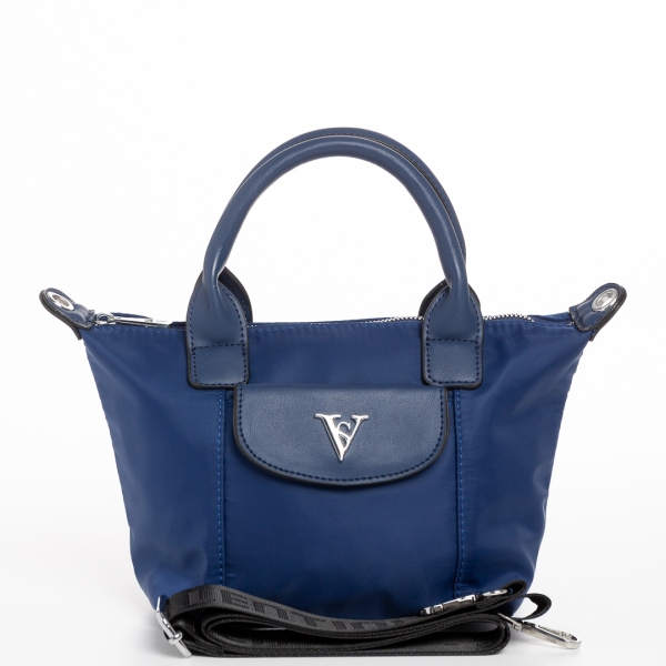 Empedonika kék női táska, textil anyagból készült, 6 - Kalapod.hu