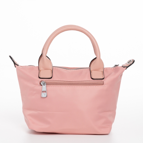 Empedonika rózsaszín női táska, textil anyagból készült, 5 - Kalapod.hu