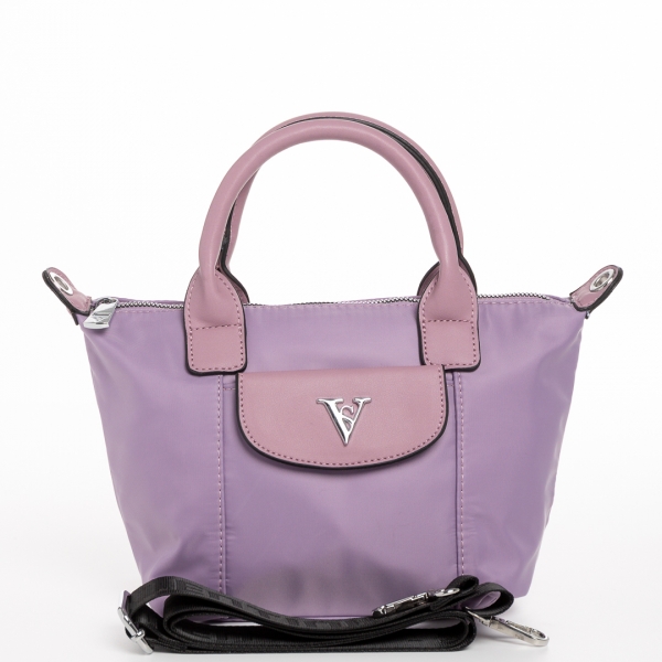Empedonika lila női táska, textil anyagból készült, 6 - Kalapod.hu