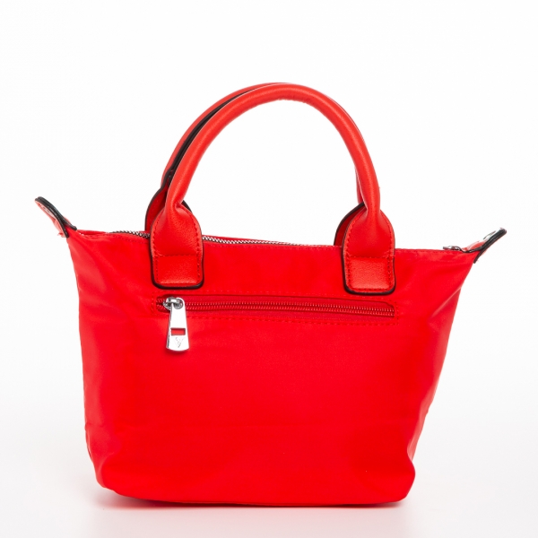 Empedonika piros női táska, textil anyagból készült, 5 - Kalapod.hu