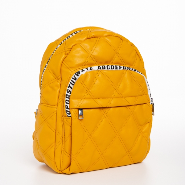 Fernande sárga női hátizsák, műbőrből készült - Kalapod.hu
