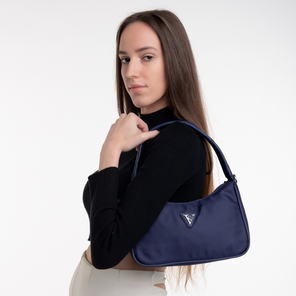Elfreda kék női táska, textil anyagból készült - Kalapod.hu