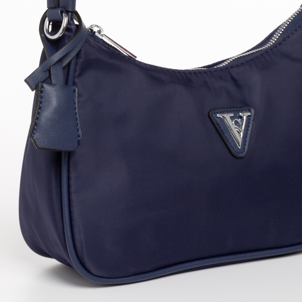 Elfreda kék női táska, textil anyagból készült, 4 - Kalapod.hu