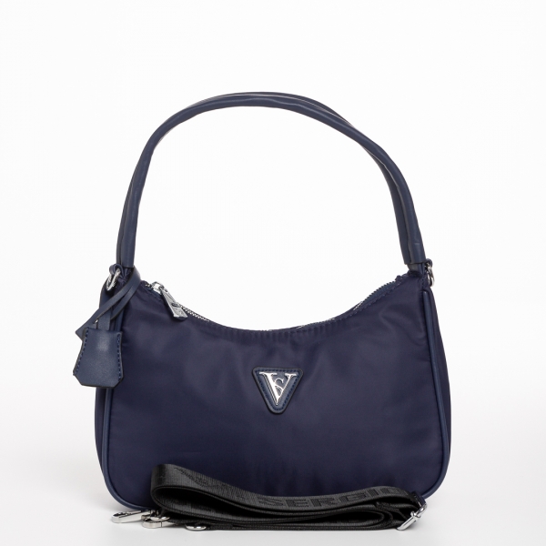 Elfreda kék női táska, textil anyagból készült, 6 - Kalapod.hu