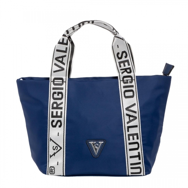 Armandine kék női táska, textil anyagból készült, 3 - Kalapod.hu