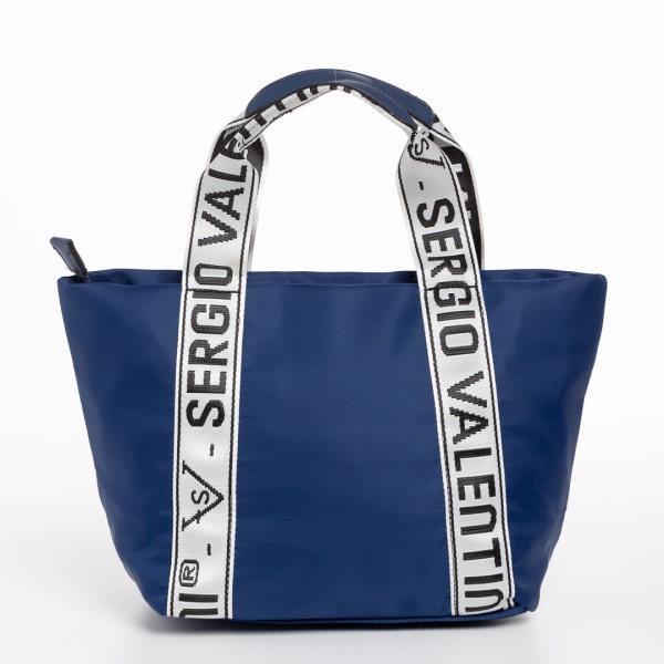 Armandine kék női táska, textil anyagból készült, 5 - Kalapod.hu