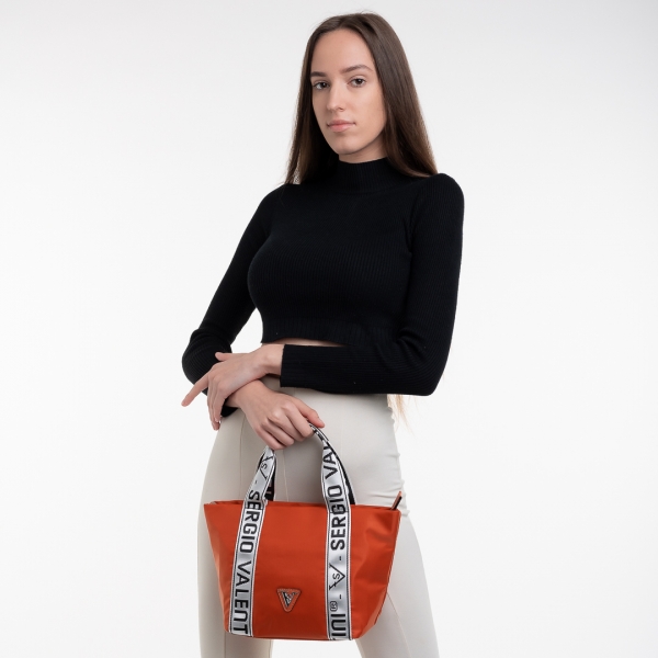 Armandine narancssárga női táska, textil anyagból készült - Kalapod.hu