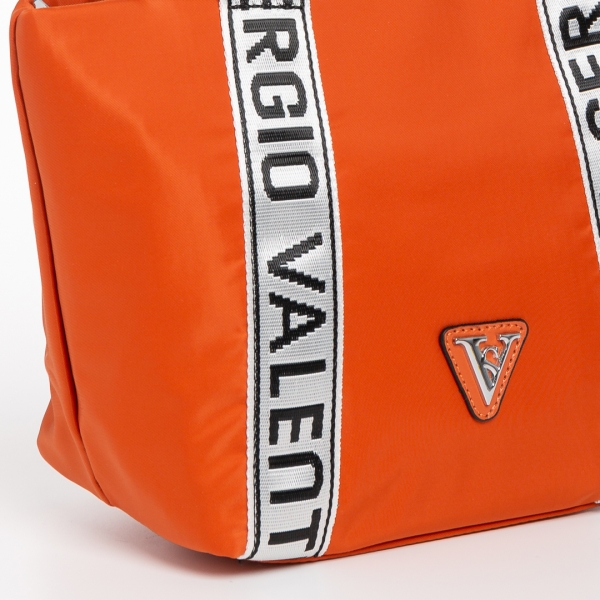 Armandine narancssárga női táska, textil anyagból készült, 4 - Kalapod.hu