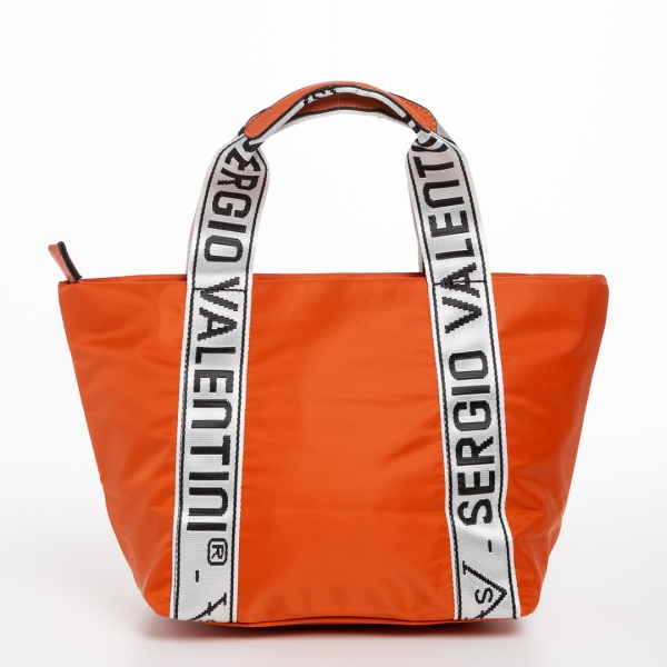 Armandine narancssárga női táska, textil anyagból készült, 5 - Kalapod.hu