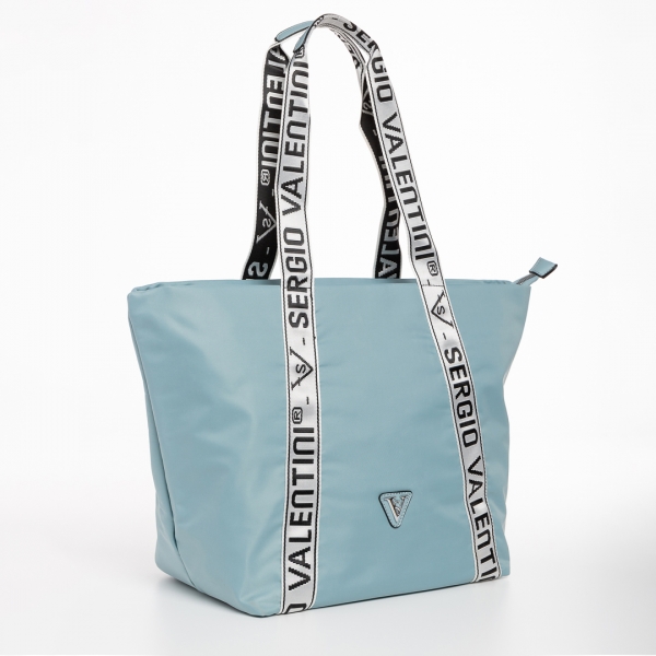 Anelise világos kék női táska, textil anyagból készült, 2 - Kalapod.hu