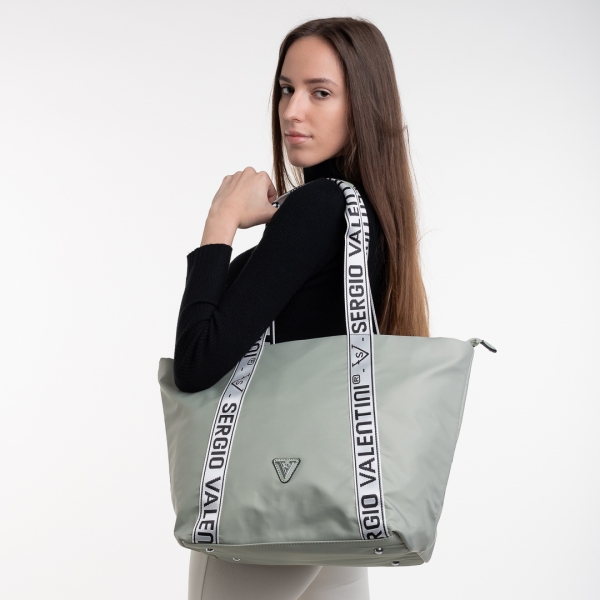 Anelise zöld női táska, textil anyagból készült - Kalapod.hu