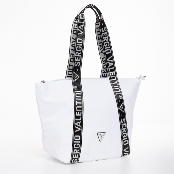 Anelise fehér női táska, textil anyagból készült, 2 - Kalapod.hu