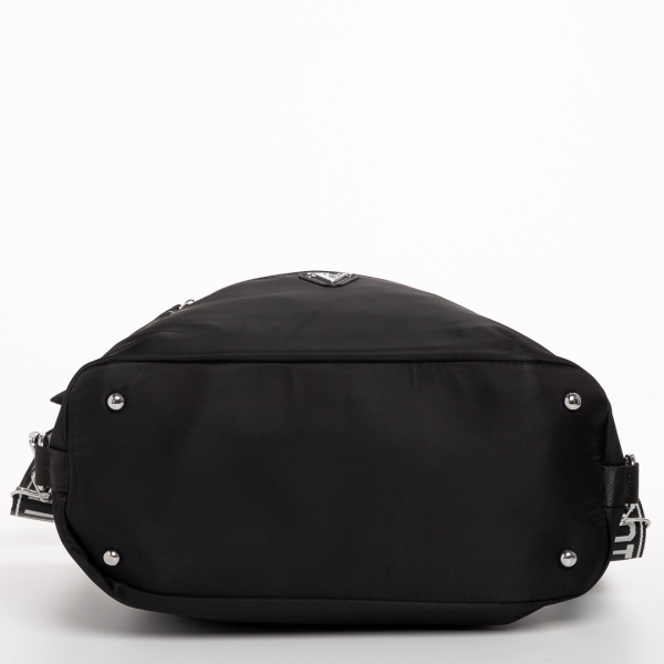 Freja fekete női táska, textil anyagból készült, 6 - Kalapod.hu