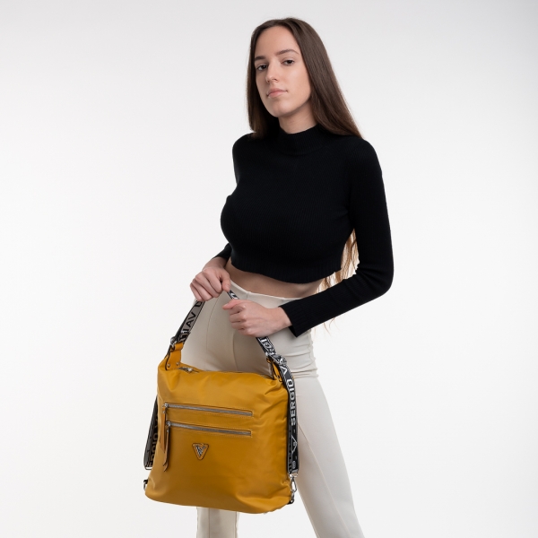 Freja sárga női táska, textil anyagból készült - Kalapod.hu