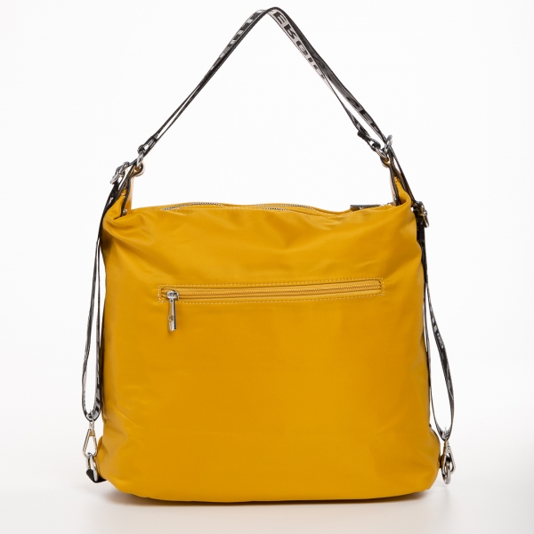 Freja sárga női táska, textil anyagból készült, 5 - Kalapod.hu