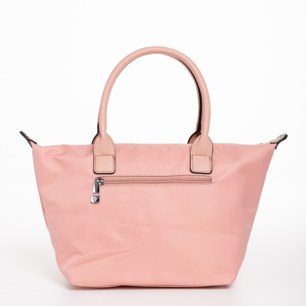 Bernadette rózsaszín női táska, textil anyagból készült, 6 - Kalapod.hu
