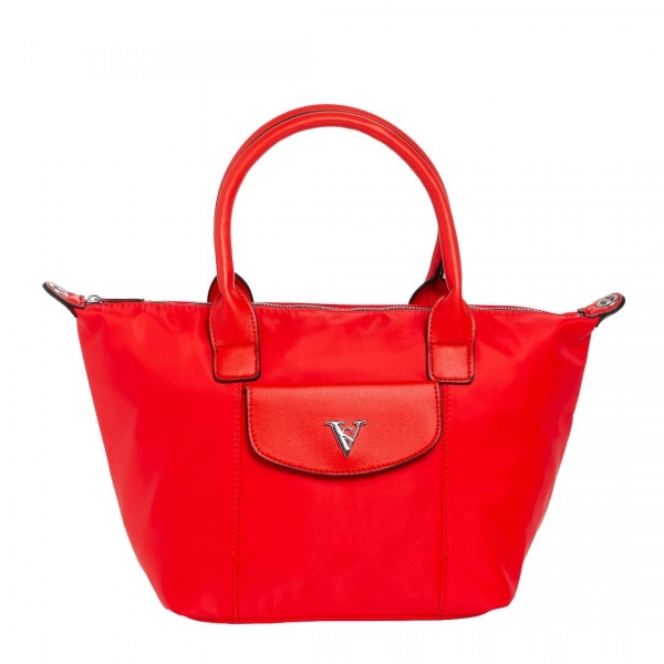 Bernadette piros női táska, textil anyagból készült, 3 - Kalapod.hu