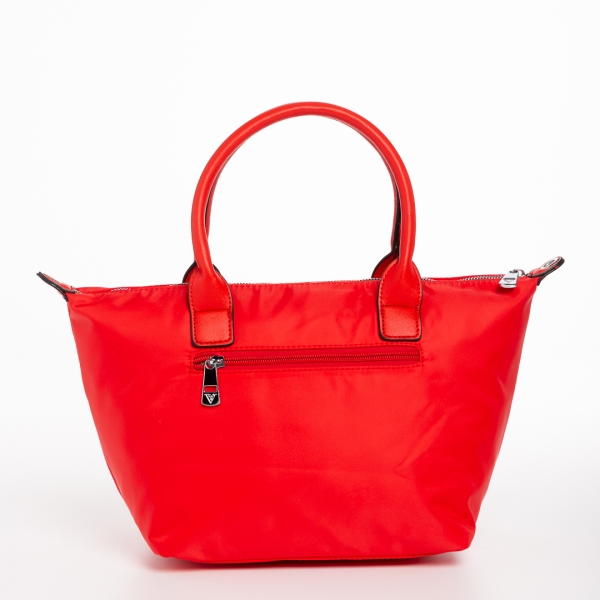 Bernadette piros női táska, textil anyagból készült, 5 - Kalapod.hu