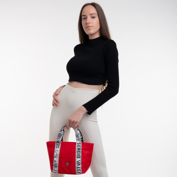 Armandine piros női táska, textil anyagból készült - Kalapod.hu