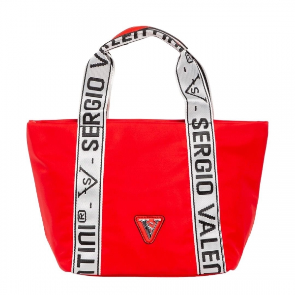 Armandine piros női táska, textil anyagból készült, 3 - Kalapod.hu