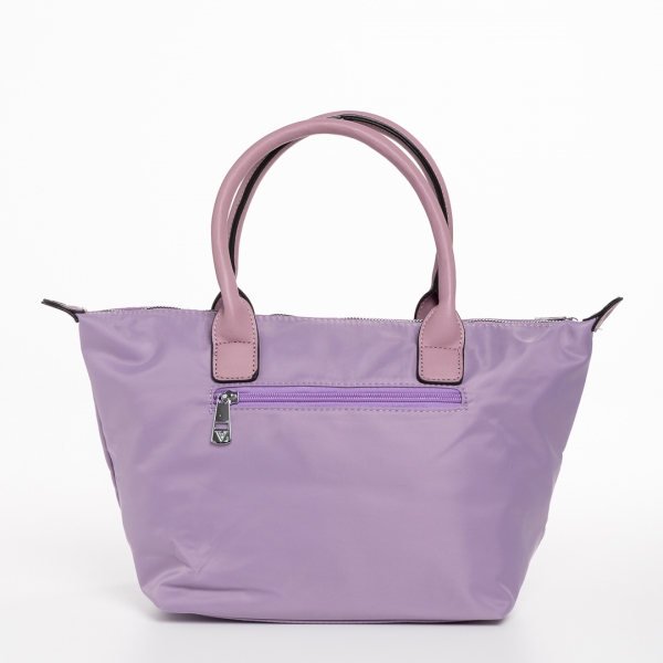 Bernadette lila női táska, textil anyagból készült, 5 - Kalapod.hu