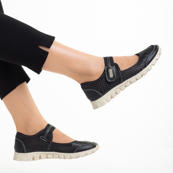 Lakendra fekete alkalmi női cipő, műbőrből készült, 6 - Kalapod.hu