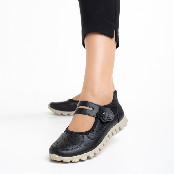 Ladana fekete alkalmi női cipő, műbőrből készült, 3 - Kalapod.hu