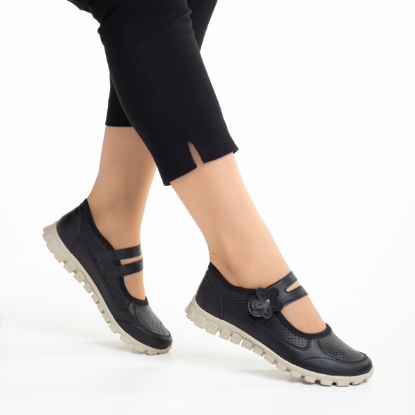 Ladana fekete alkalmi női cipő, műbőrből készült - Kalapod.hu