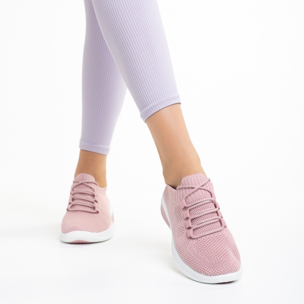 Latifa rózsaszín női sportcipő, textil anyagból készült - Kalapod.hu
