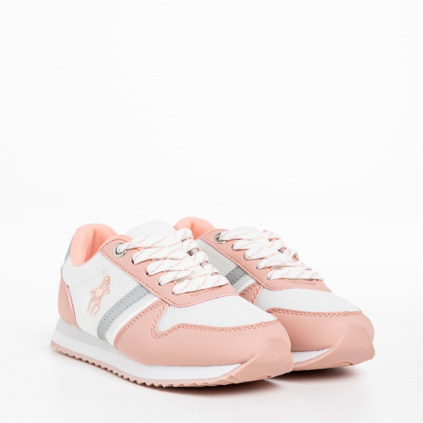 Lear fehér és rózsaszín gyerek sportcipő, textil anyagból készült - Kalapod.hu