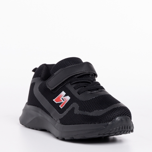 Vanilla fekete gyerek sportcipő, textil anyagból készült, 3 - Kalapod.hu