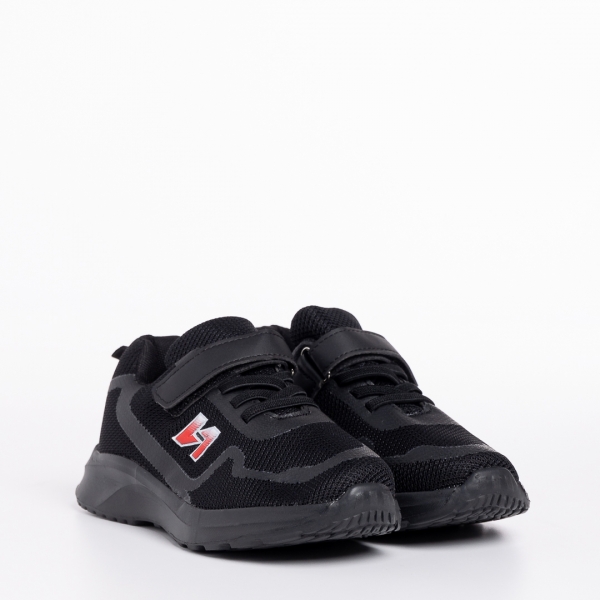 Vanilla fekete gyerek sportcipő, textil anyagból készült, 2 - Kalapod.hu