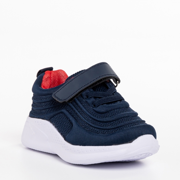 Vear kék és piros gyerek sportcipő, textil anyagból készült - Kalapod.hu
