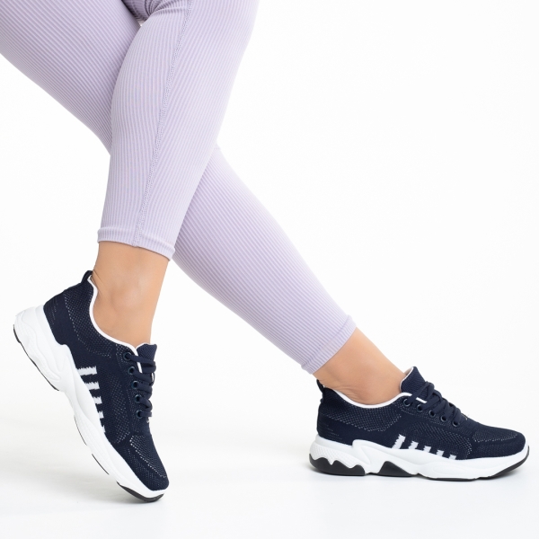 Linetta kék női sportcipő, textil anyagból készült - Kalapod.hu