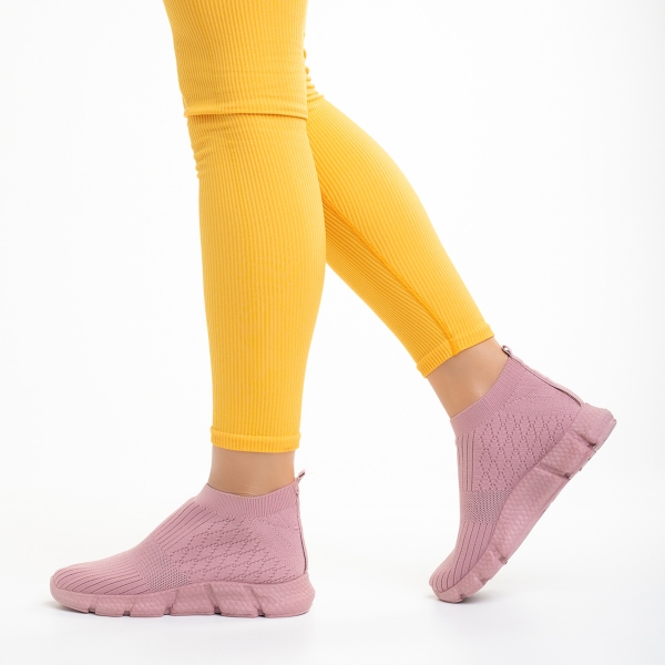 Raina rózsaszín női sportcipő, textil anyagból készült, 3 - Kalapod.hu