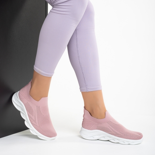 Adalira rózsaszín női sportcipő, textil anyagból készült - Kalapod.hu