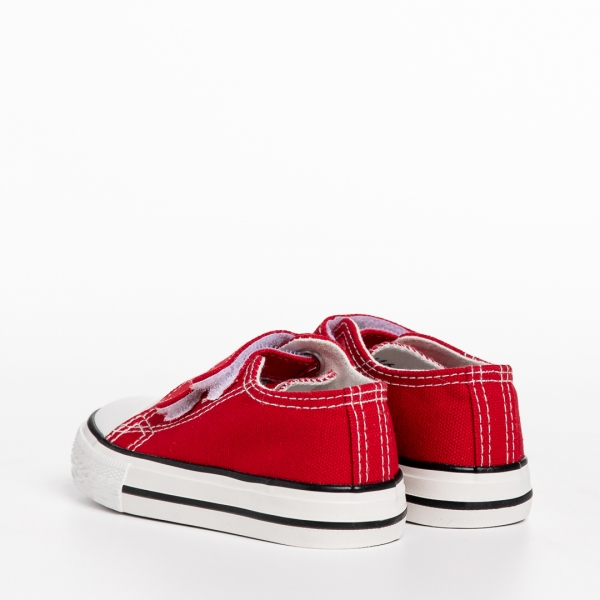 Haku piros gyerek tornacipő, textil anyagból készült, 4 - Kalapod.hu